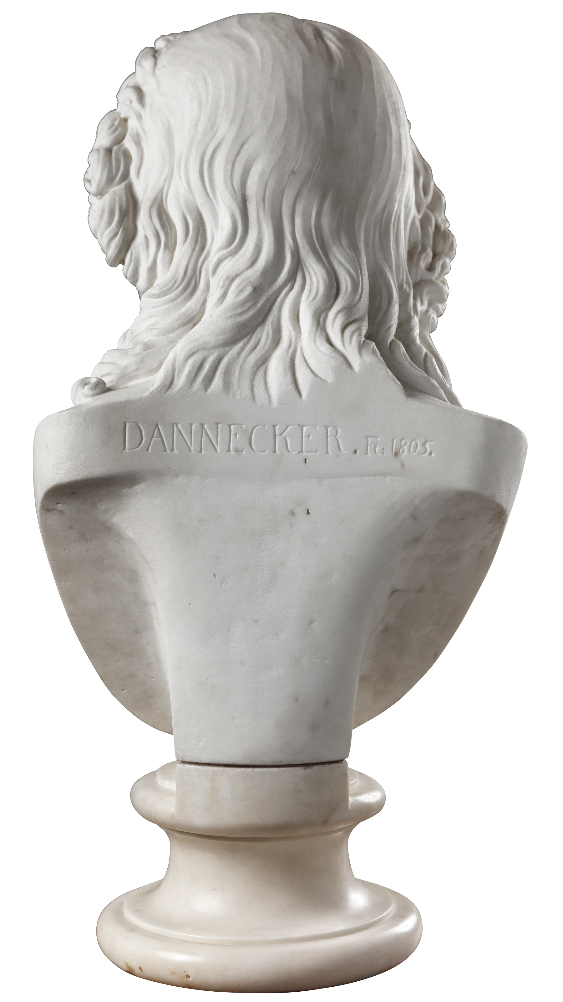 Rückansicht der Büste mit Signatur „DANNECKER. Ft: 1805.“
