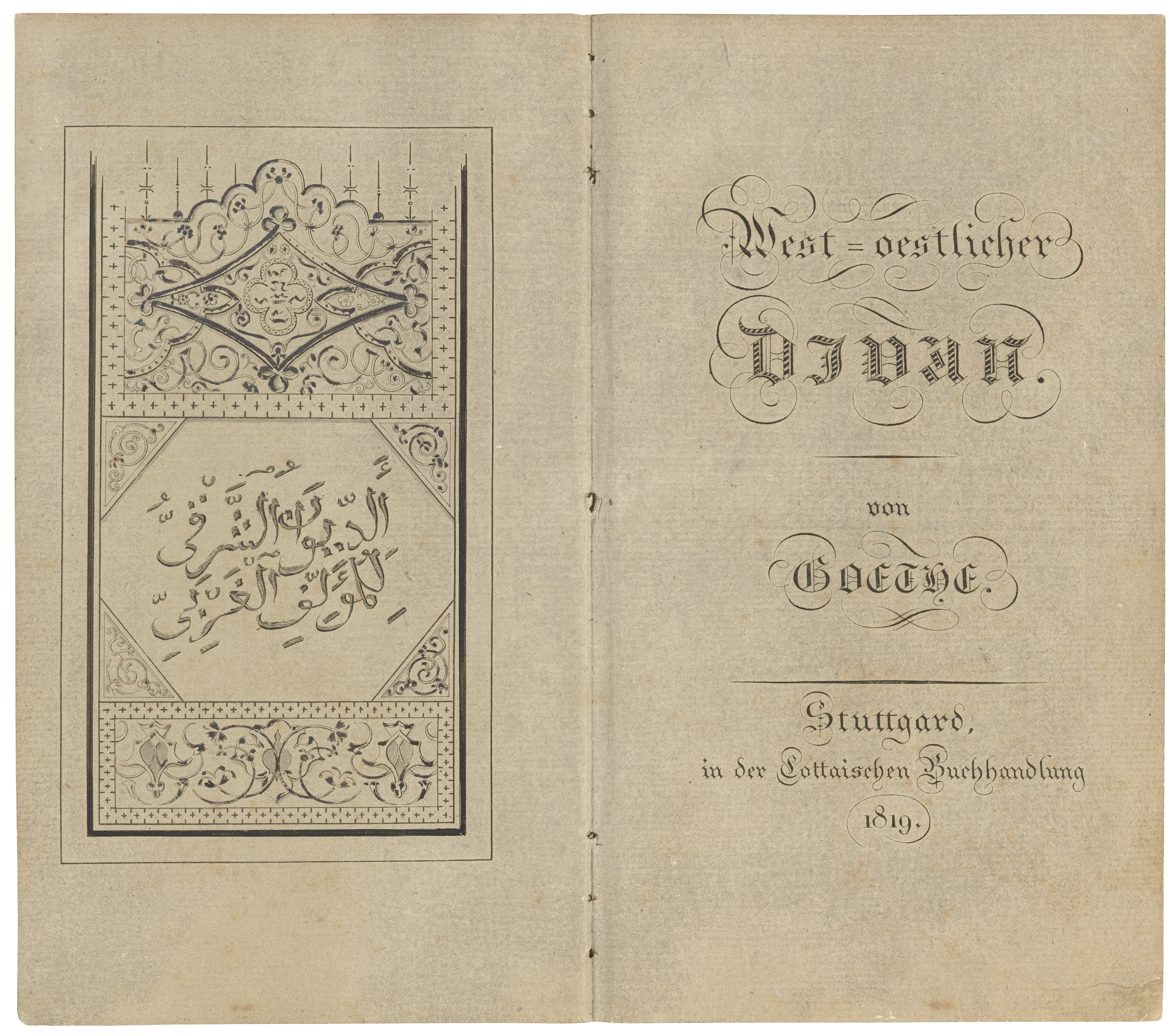 Erstausgabe des „West-oestlichen Divan“, 1819