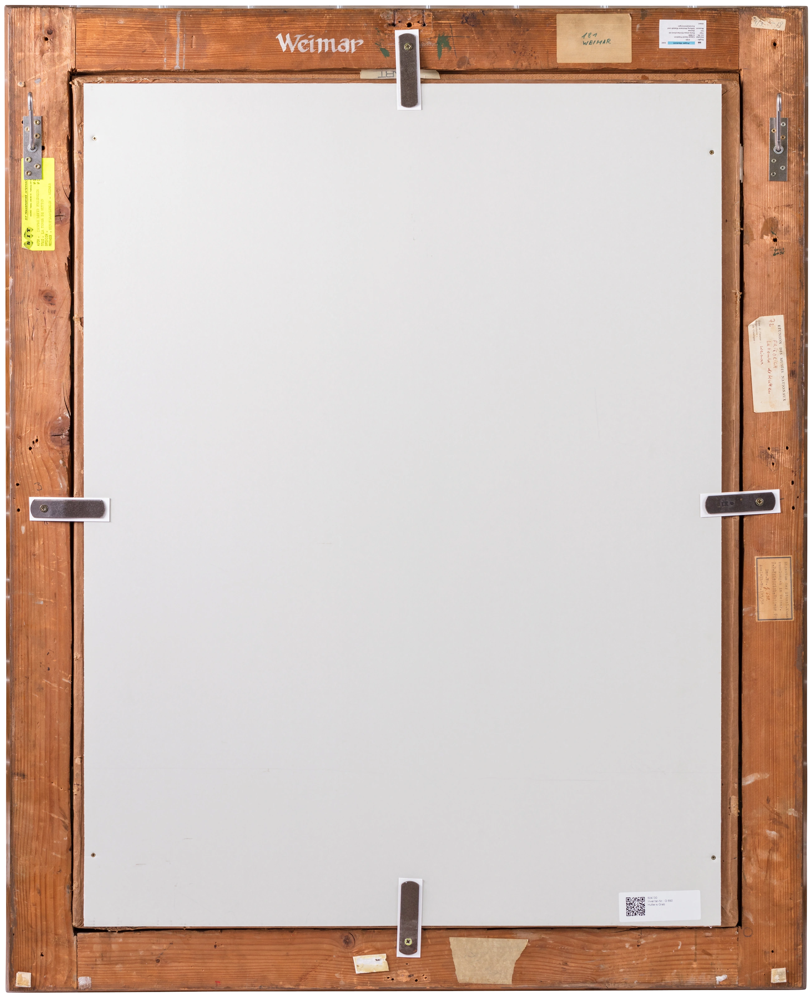 Rückseite des Gemäldes