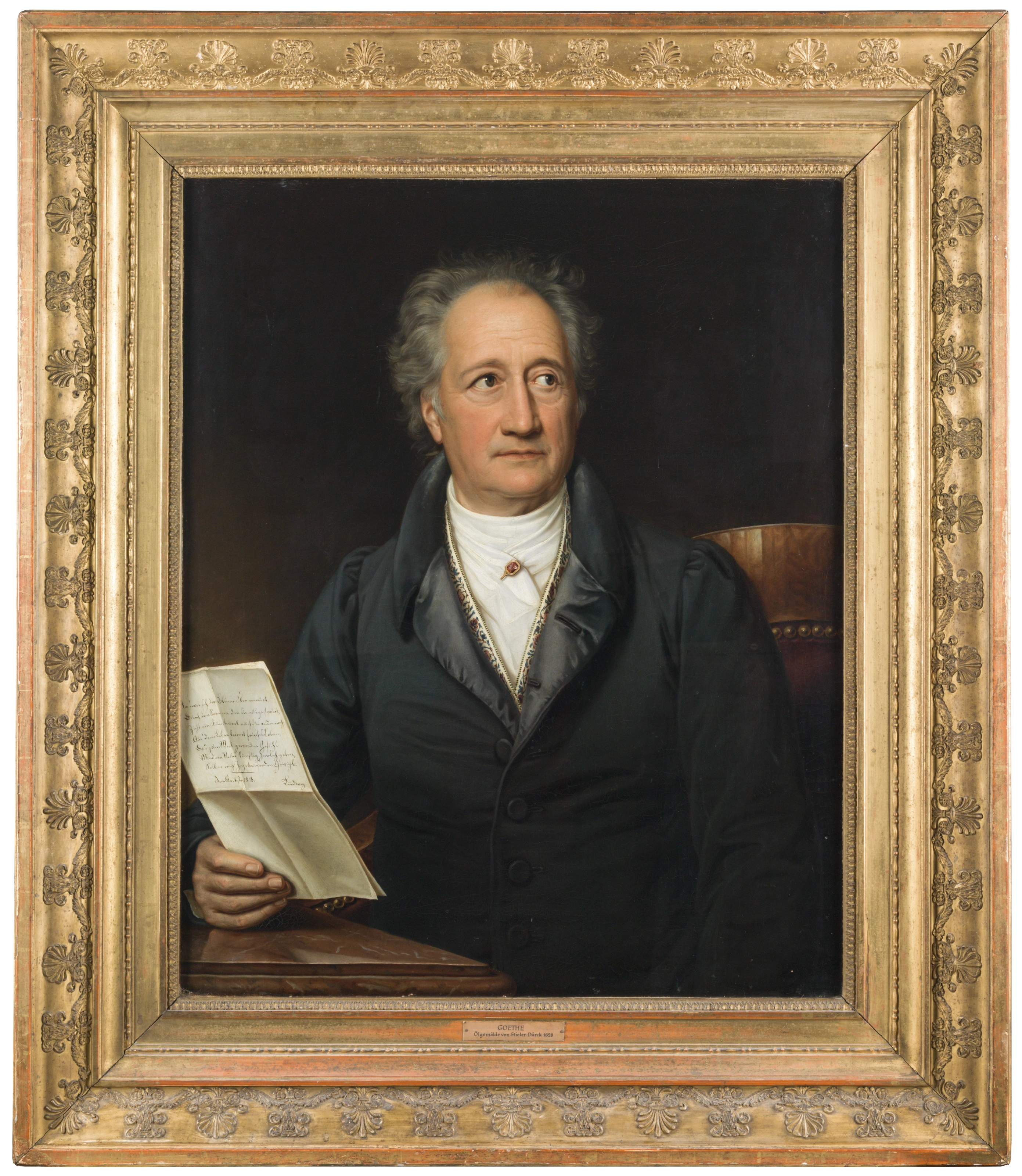 Friedrich Dürck nach Joseph Karl Stieler: Porträt Johann Wolfgang von Goethe, 1829