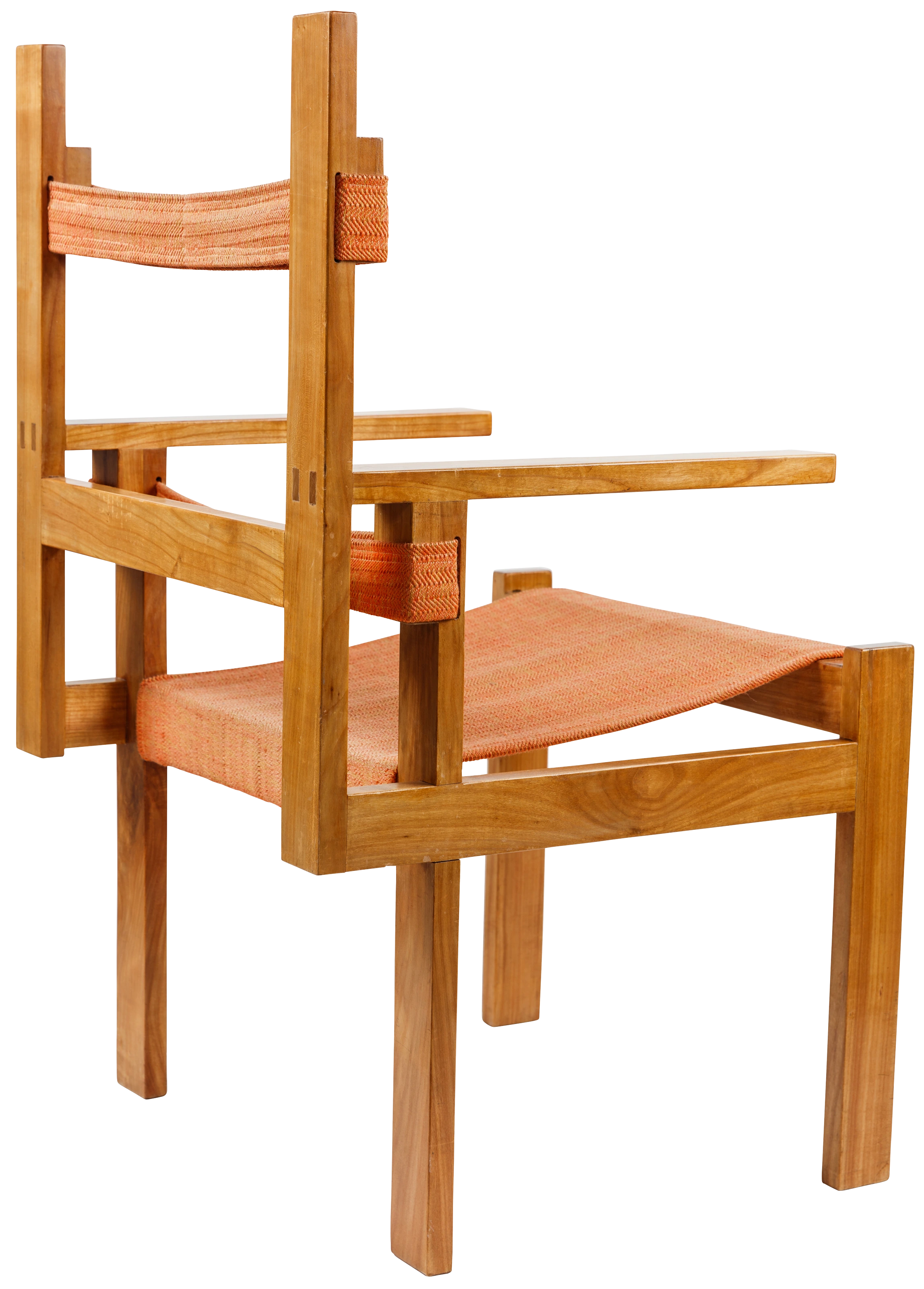 Rückansicht des Lattenstuhls