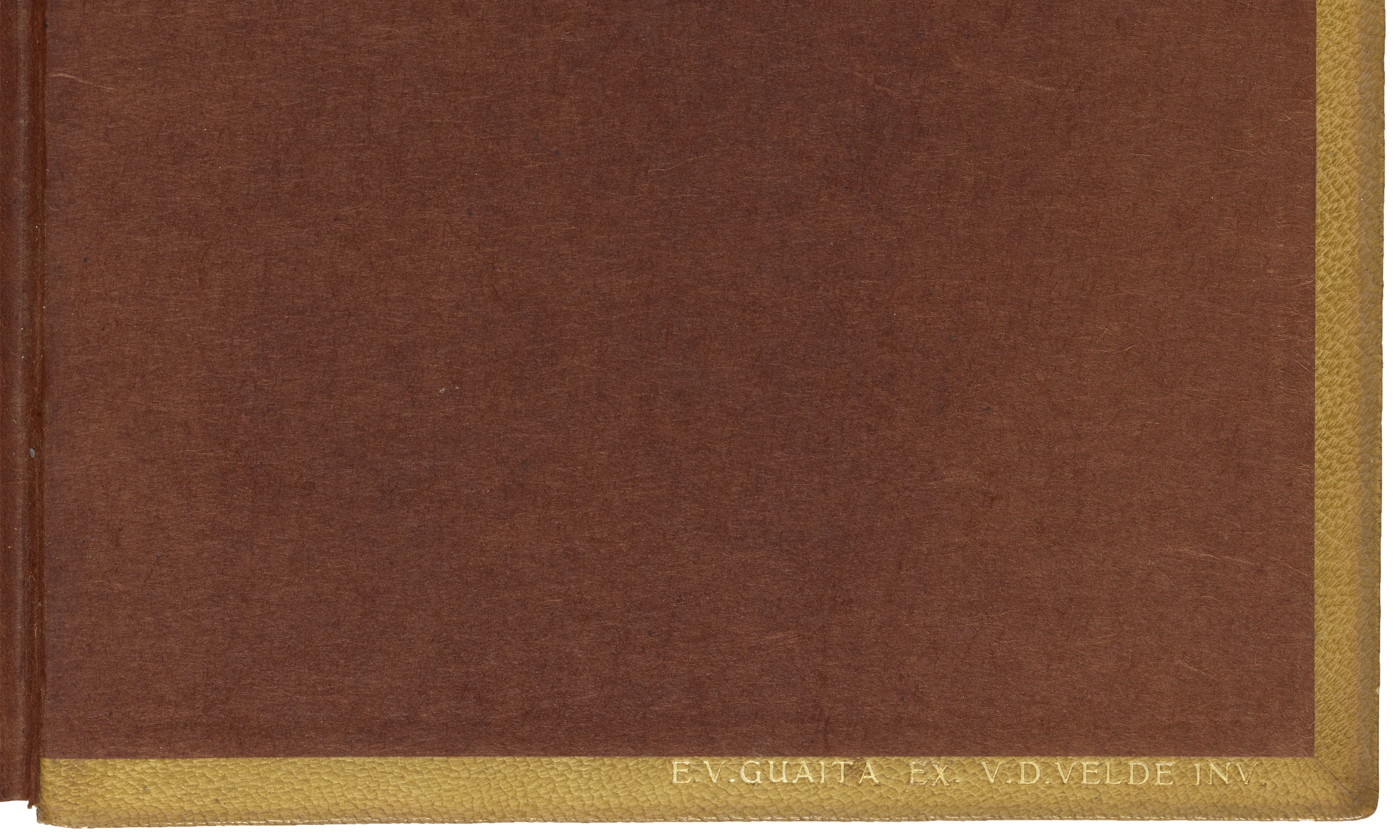 Detail: Hinterer Spiegel mit Signatur „E. V. GUAITA EX.  V. D. VELDE INV.“