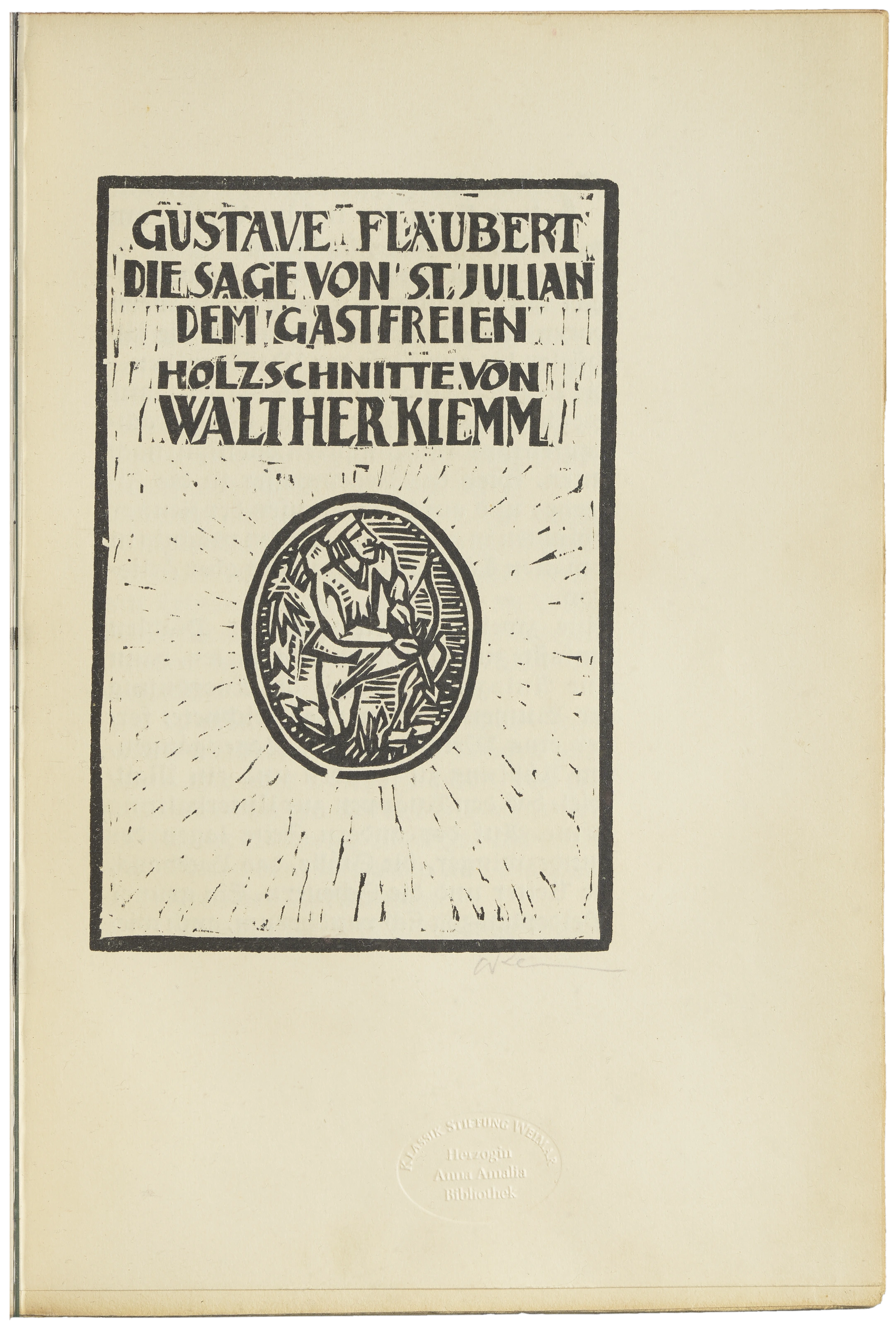 Gustave Flaubert: Die Sage von St. Julian dem Gastfreien, 1923