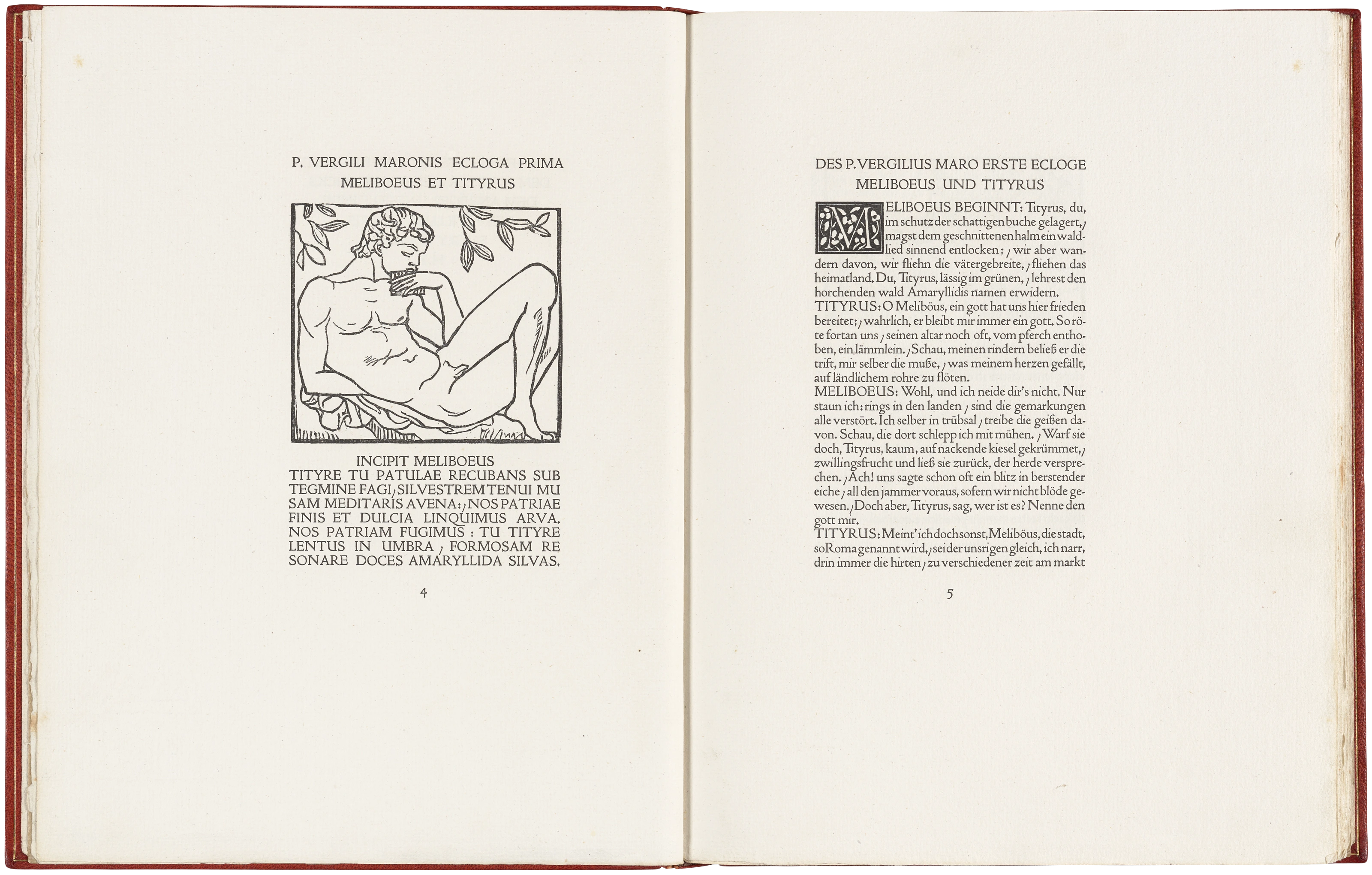Seite 4/5: Erste Ecloge. Meliboeus und Tityrus