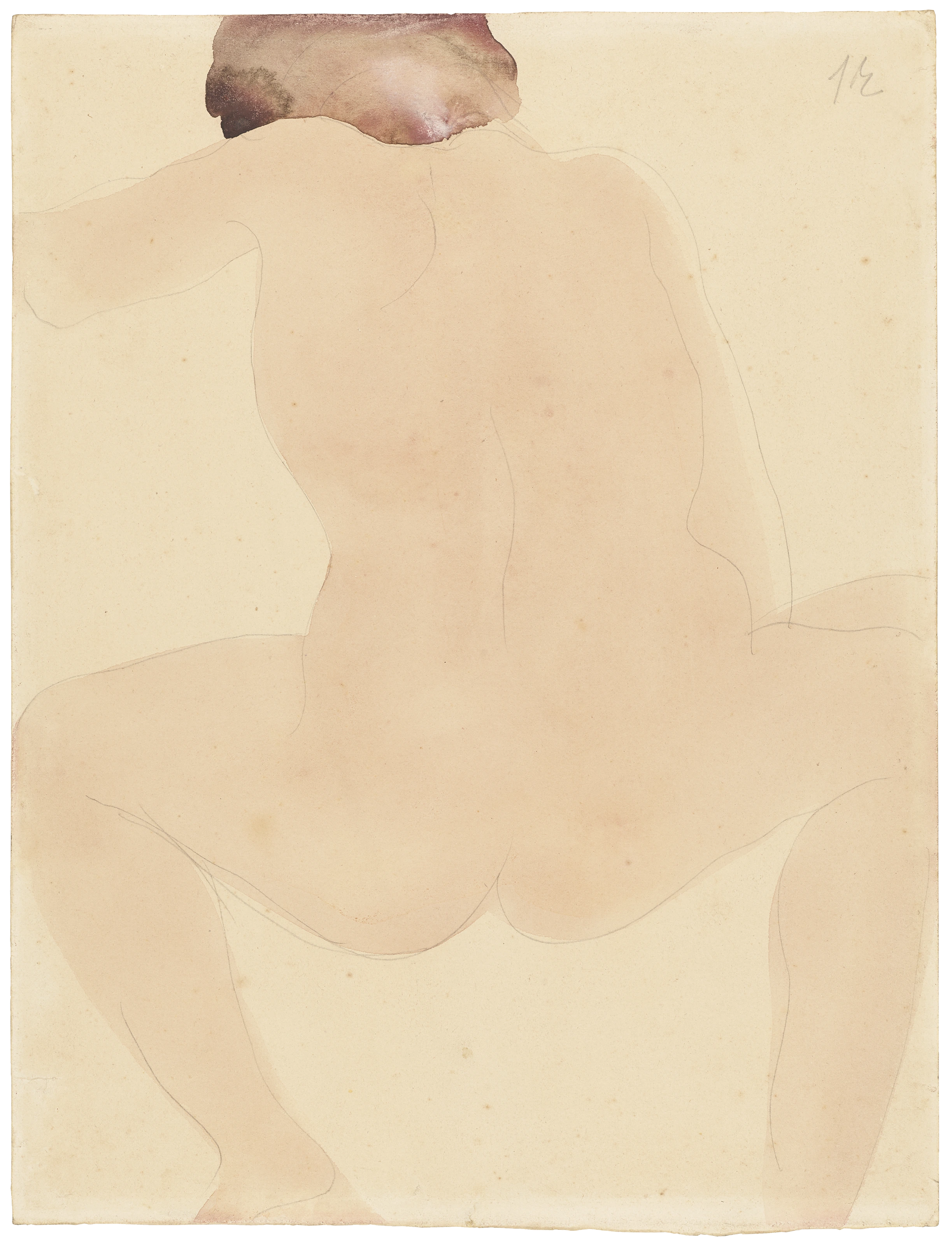 Auguste Rodin: Weiblicher Akt in hockender Position, vor 1905