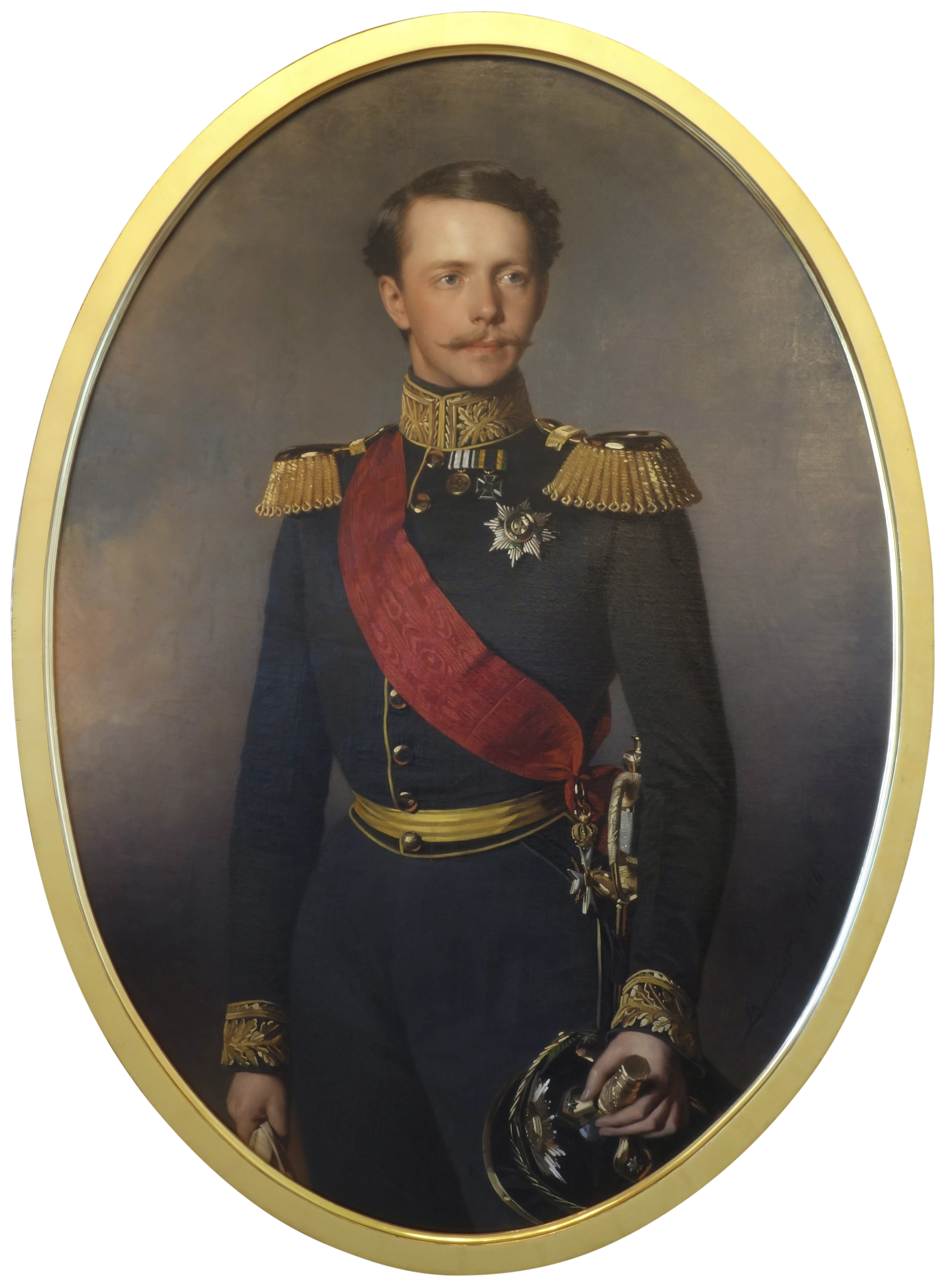 Richard Lauchert: Porträt Erbgroßherzog Carl Alexander von Sachsen-Weimar-Eisenach, um 1854