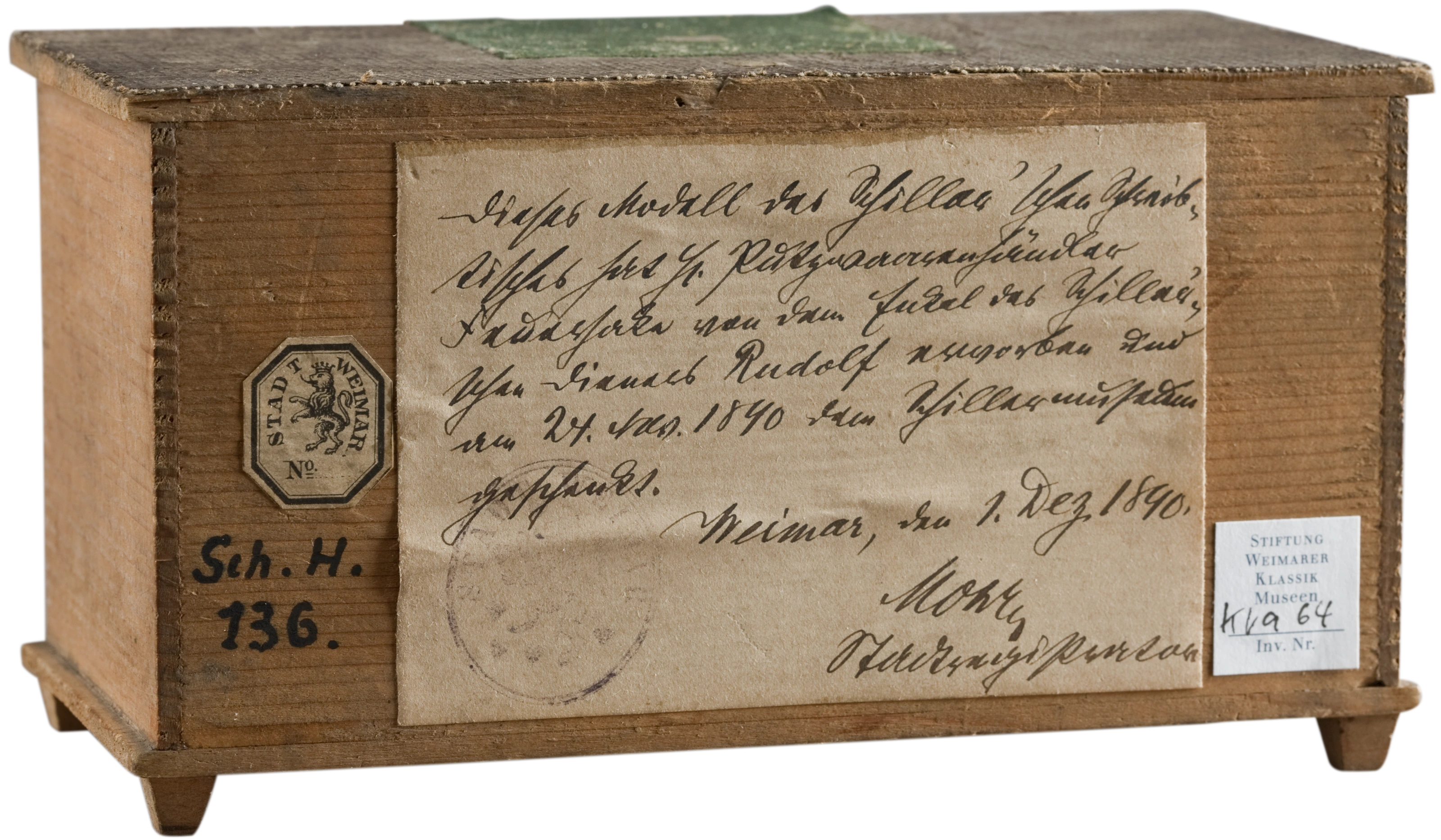 Amtliche Beurkundung der Schenkung durch den Putzwarenhändler Feuerhake, 1.12.1890