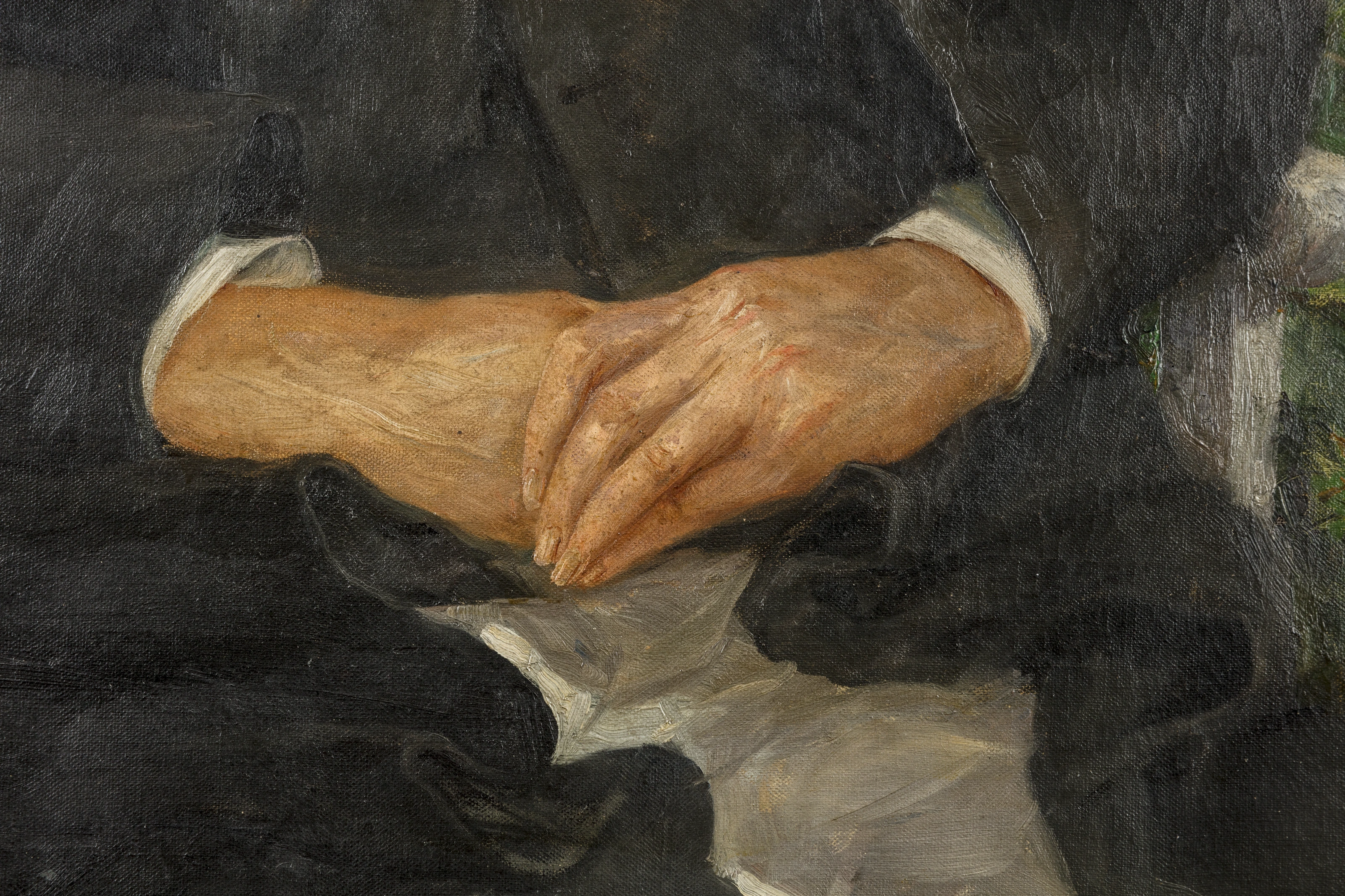 Detail: Nietzsches Hände