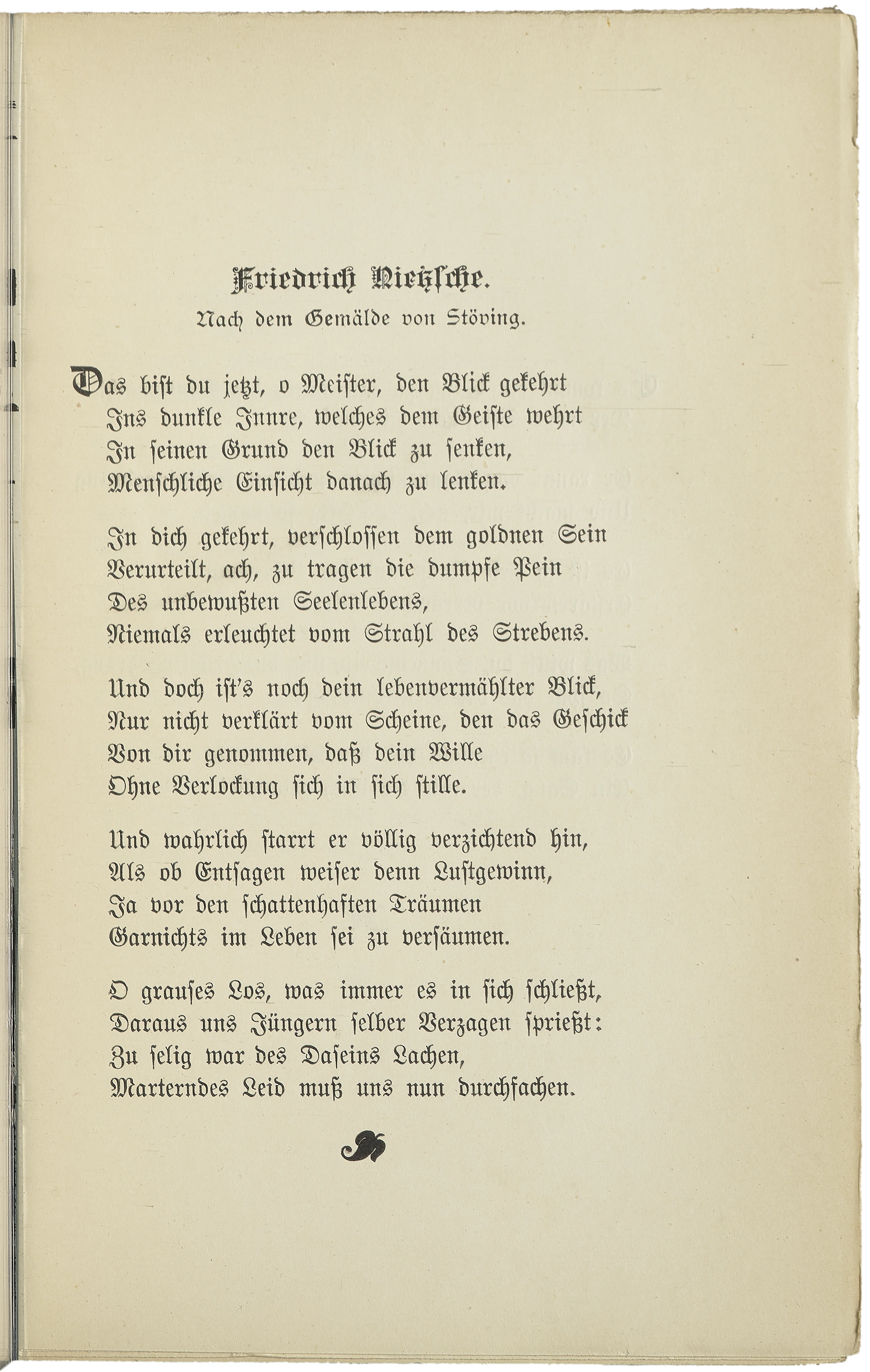 Paul Lanzky: Friedrich Nietzsche. Nach dem Gemälde von Stöving, 1897