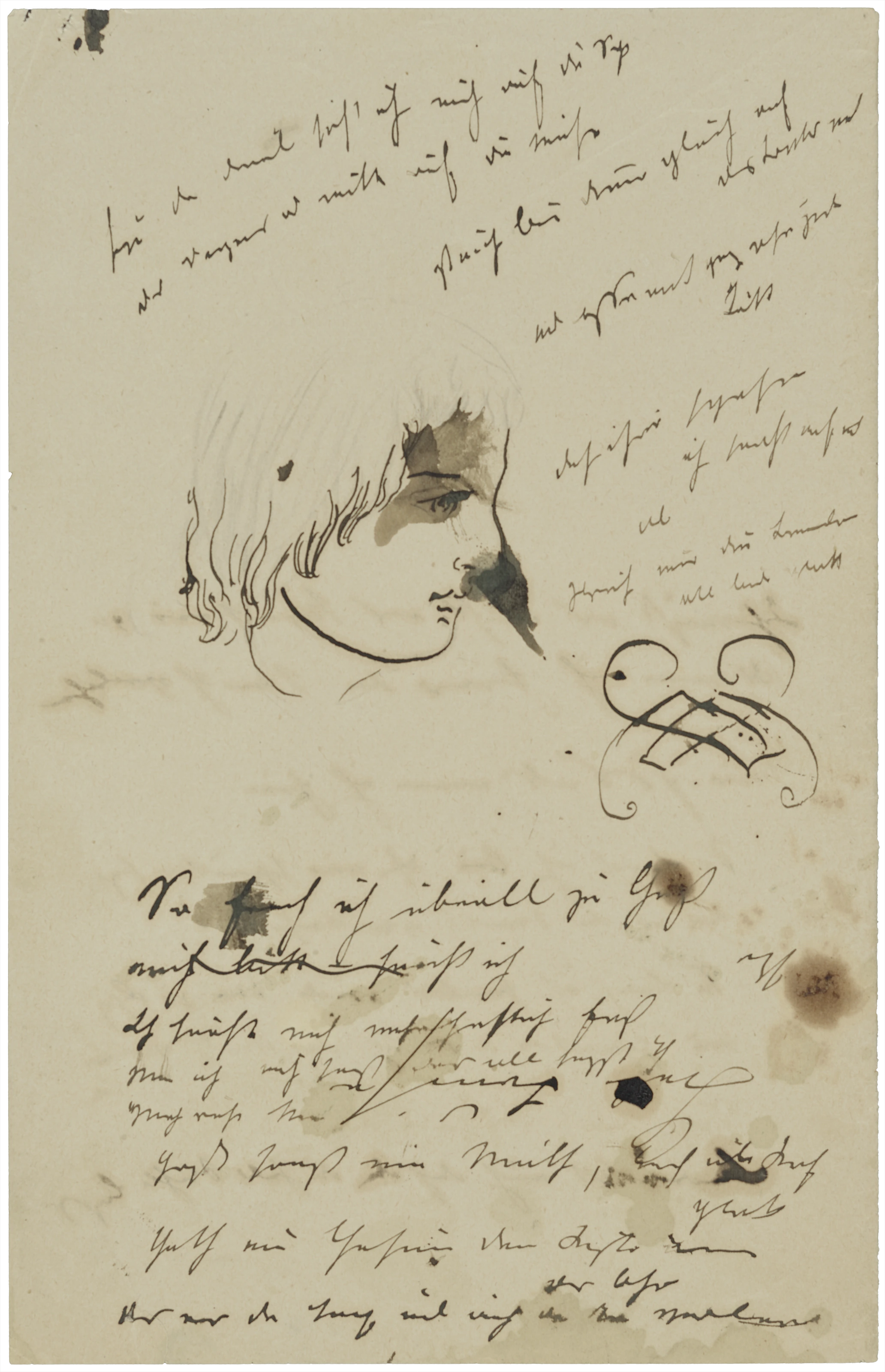 Gisela Grimm: Entwurf für „Das Licht. Festspiel zum Geburtstag des Weisen“, 1869 (Seite 12)