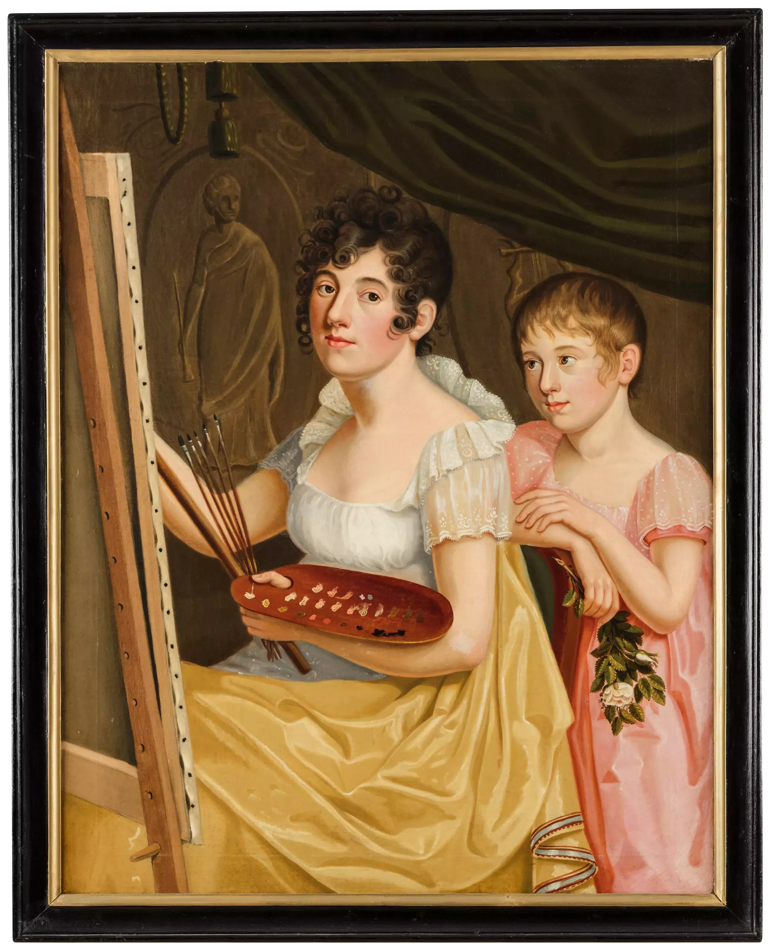 Caroline Bardua: Porträt Johanna Schopenhauer mit ihrer Tochter Adele, 1806
