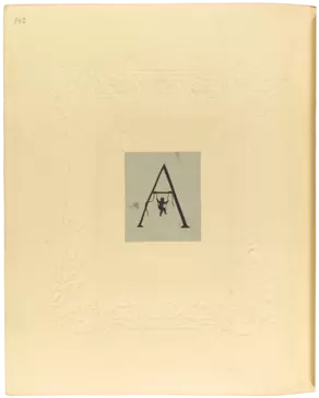 Adele Schopenhauer: Scherenschnitt des Buchstabens A, 1819