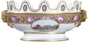 Glaskühler mit Ansicht der Milvischen Brücke in Rom