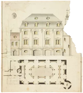 August Friedrich Straßburger: Entwurf für den Rokokosaal der Herzogin Anna Amalia Bibliothek, 1760