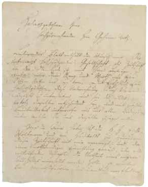 Schillers erster Brief an Goethe, 13. Juni 1794 (Seite 1)