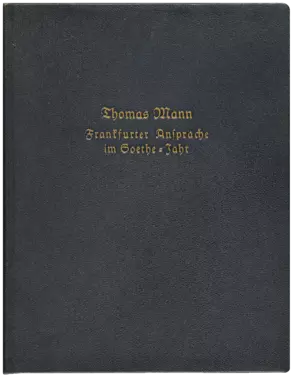 Thomas Mann: Manuskript der „Frankfurter Ansprache im Goethe-Jahr“, 1949