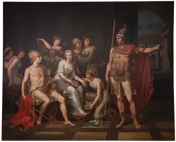 Johann Heinrich Wilhelm Tischbein: Hektor wirft Paris seine Weichlichkeit vor, 1786
