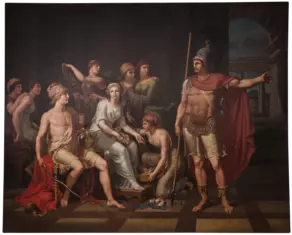 Johann Heinrich Wilhelm Tischbein: Hektor wirft Paris seine Weichlichkeit vor, 1786