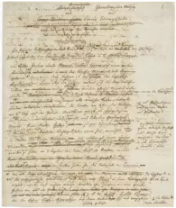 Christoph Martin Wieland: Manuskript zur Übersetzung eines Cicero-Briefes, 1806
